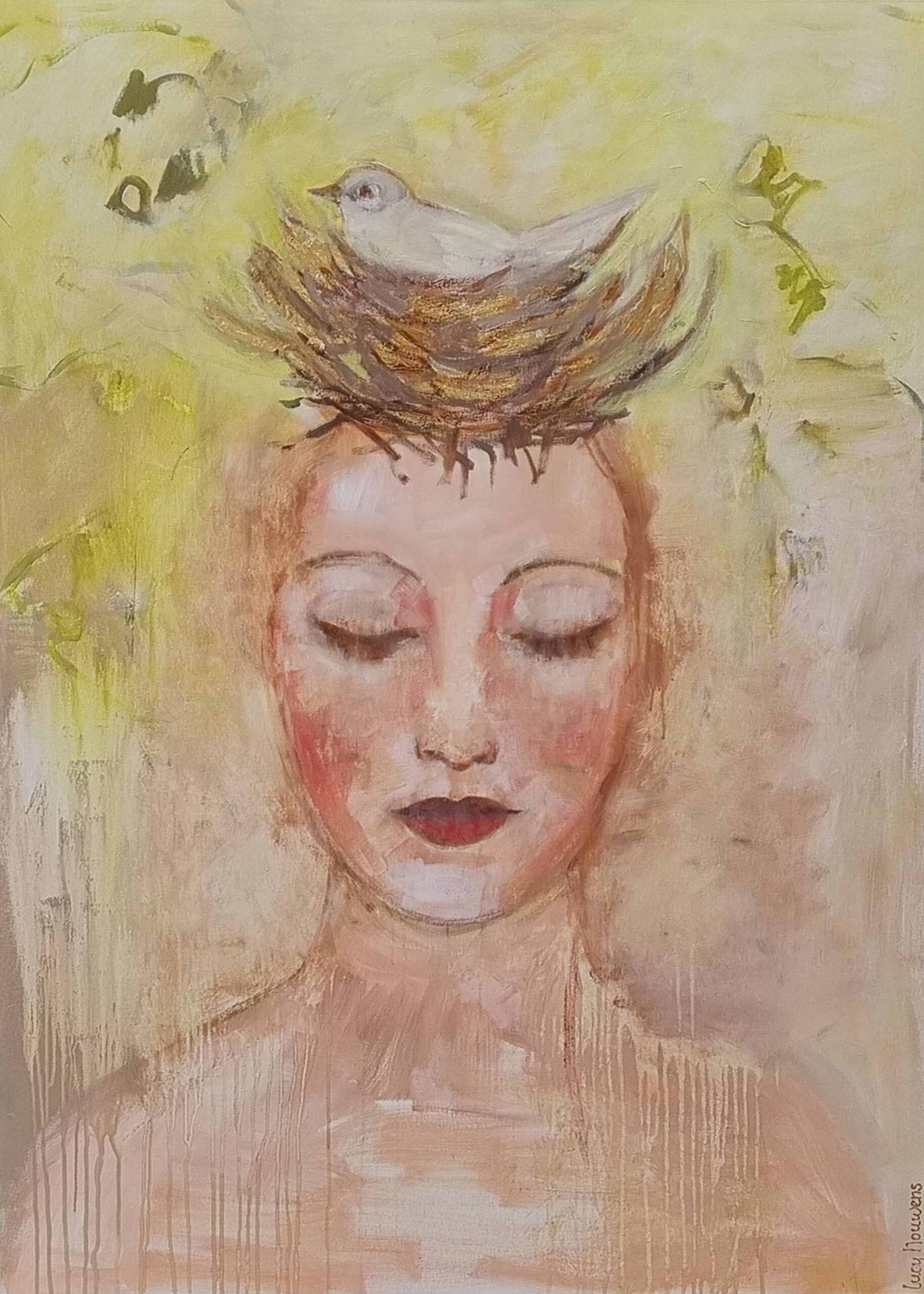 Schilderij 'Het Gouden Nest' Lucy Nouwens