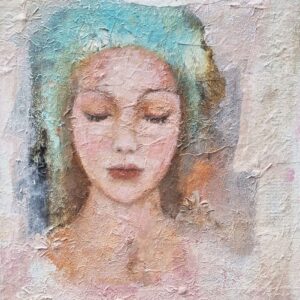 Schilderij 'Ontvouwen' Lucy Nouwens