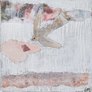 Collage-schilderijtje 'Bevlogen III' Lucy Nouwens